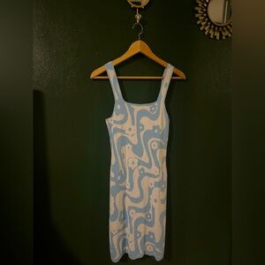 Soft Light Blue Floral Hollister Dress